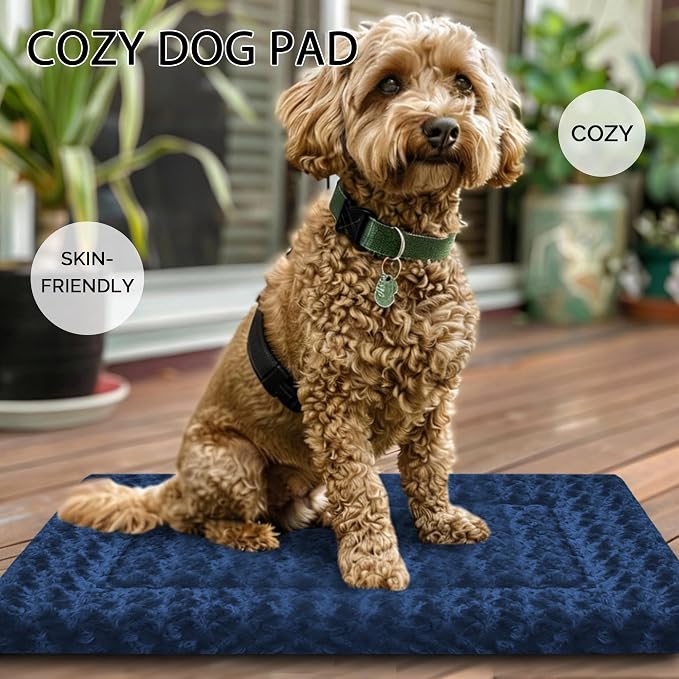 Dog Bed Mat - Dog Crate Pad - Reversible Dog Mat for Pet Comfort - Soft Bed Pads with Dual-Sided Design for All Seasons - Durable, Machine Washable Mat for Crates, Travel, and Home