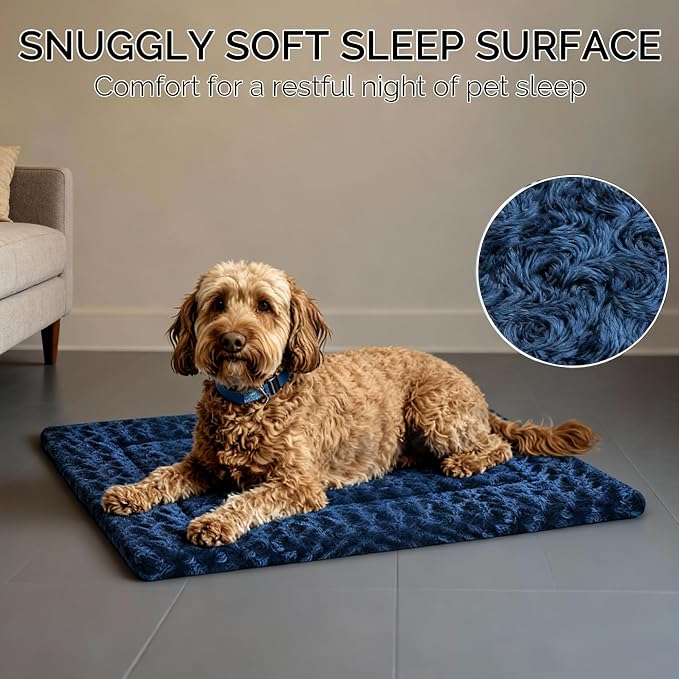 Dog Bed Mat - Dog Crate Pad - Reversible Dog Mat for Pet Comfort - Soft Bed Pads with Dual-Sided Design for All Seasons - Durable, Machine Washable Mat for Crates, Travel, and Home