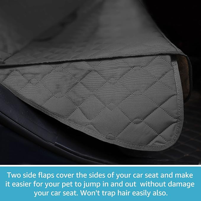 Lassie Truck Back Seat Cover for Dogs with Safety Belt, Truck Bench Seat Cover Compatible with Ford F-Series, F150 /Chevrolet Silverado 1500, Colorado/Ram 1500 Pick Up/GMC Sierra/Toyota Tundra and etc