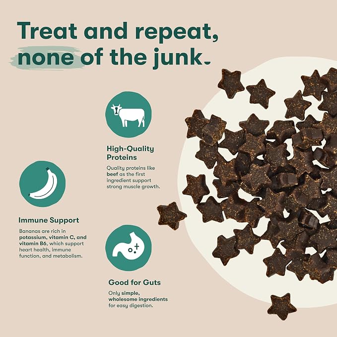 Jinx Dog Training Treats, Bite-Sized Training Treats for Dogs, Beef, 4oz | 2 Pack Healthy Dog Treats Training with Grass-Fed Beef, Vitamins for Immunity & No Fillers for Puppies, Adults & Seniors