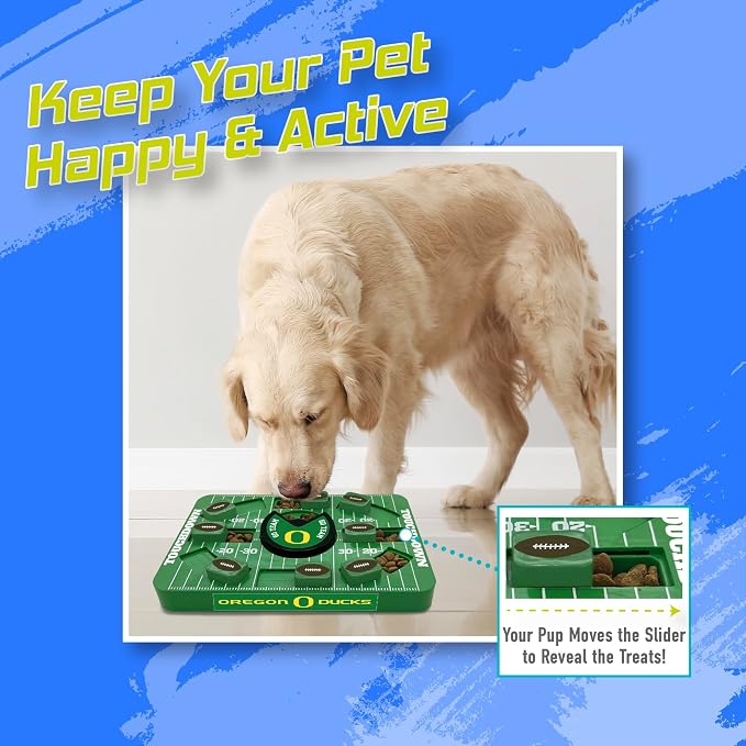 Pets First NCAA OREGON LARGE PUZZLE TOY, Dog Puzzle Treat Toy, New Large Size, Interactive Dog Treat Toy, Dog Slow Feeding Toy