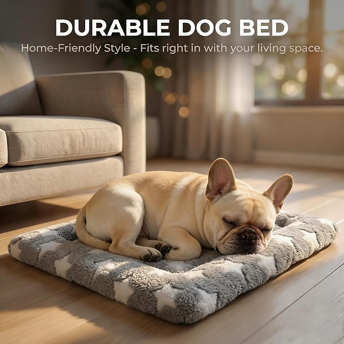 Dog Bed Mat - Soft Crate Pad for Kennel, Durable Pet Bed for Small Dogs & Cats - Comfort Support for Pet Crate, Cage, House