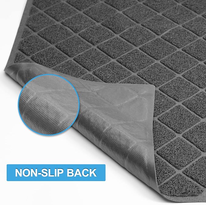 Niubya Premium Cat Litter Mat, 47" Long x 35" Wide, Extra Large Size, Waterproof and Non-Slip Design, Gentle on Paws, Easy to Clean