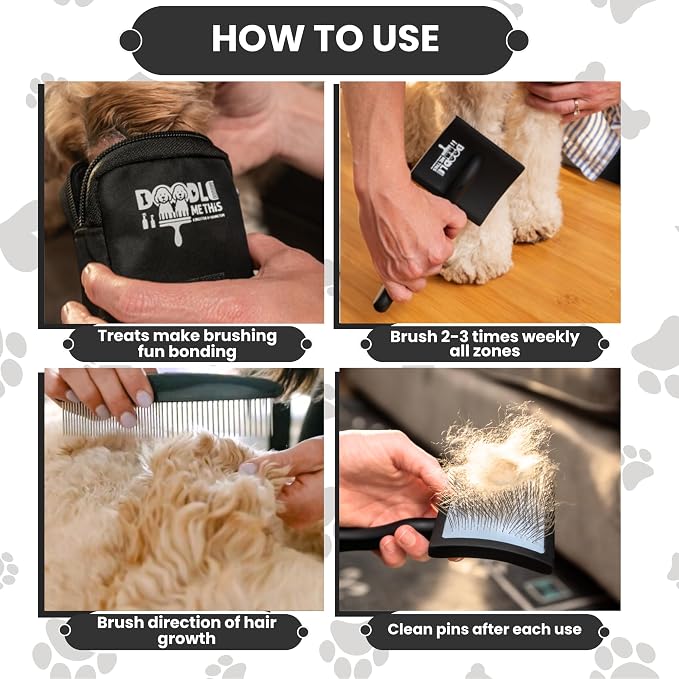 Slicker Dog Brush - Detangle - Large, Black