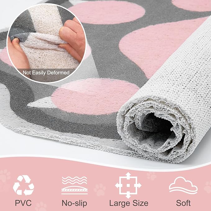 Unicorn Catcher Large Cat Litter Mat, 40"x30" Litter Trapping Mat | Kitty Litter Mat With Soft PVC Loop Mesh And Non-Slip Backing For Easy-Clean Floor Protection And Home Decor