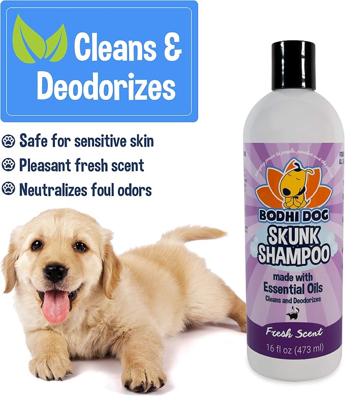 Bodhi Dog Skunk Shampoo | Skunk Smell Odor Remover Cleans & Deodorizes Using Essential Oils for Dogs & Cats | Made in USA | 16oz (473ml) (Pack of 2)
