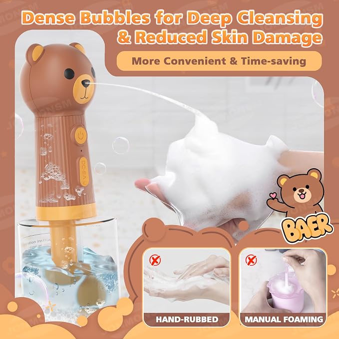 Dog Shampoo Foamer, Electric Dog Soap Dispenser, Automatic Dog Shampoo Sprayer with Dog Bath Brush, Dog Bath Supplies - Outdoor Dog Shower Attachment for Bathtub for After Walk Pet Wash