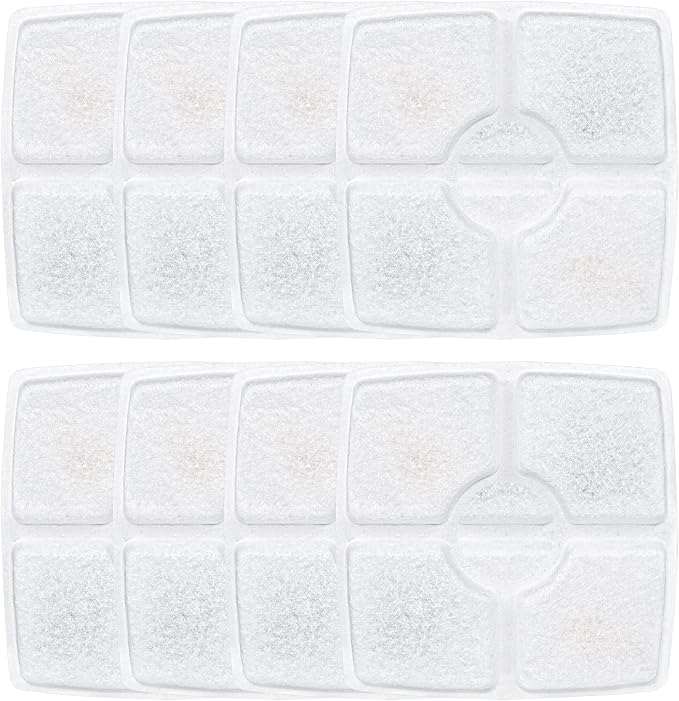 Wonder Creature Cat Water Fountain Filter, Square Cat Fountain Replacement Filters, 8 Carbon Filters Pack