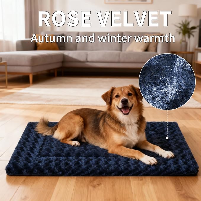 Dog Bed Mat - Comfortable Kennel Pad, Multi-Purpose Crate Bed for Dogs & Cats, Soft Support