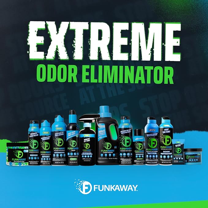 FunkAway Pet Stain & Odor Eliminator Spray, 16 oz., Fresh & Neutral Scent, The Extreme Pet Stain & Odor Eliminator for Houses, Cars, SUVs, RVs and Boats, Alcohol-Free Formula