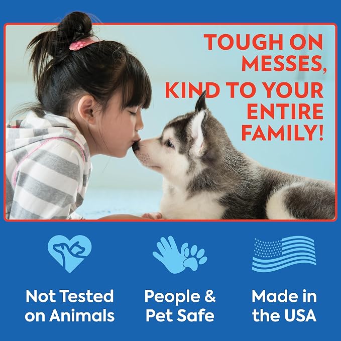 OUT! PetCare Pet Odor & Stain Remover Spray, Carpet & Floor Cleaner, Deodorizer for Dogs & Cats, Made in USA, 32 fl oz (6 Pack)
