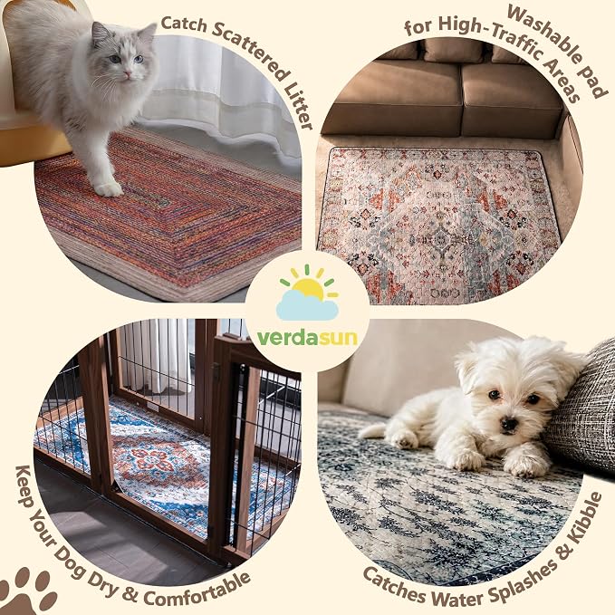 Washable Pee Pads for Dogs, Reusable Puppy Potty Training Pads, Ultra-Absorbent Thick Waterproof Leak-Proof Non-Slip Pads & Mat for Crate, Playpen, Floor, Whelping & Housebreaking , 2 Pack 36"x36"