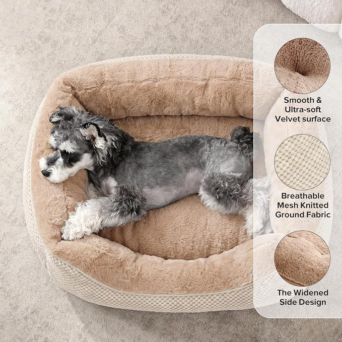 INVENHO Large Dog Beds Large Sized Dog, Washable Orthopedic Warming Soft Sleeping Durable with Anti-Slip Bottom