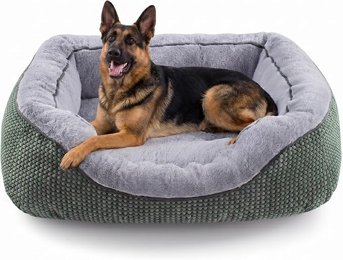 INVENHO XL Dog Beds Large Sized Dog, Washable Orthopedic Warming Soft Sleeping Durable with Anti-Slip Bottom
