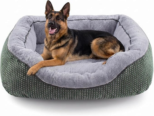 INVENHO XL Dog Beds Large Sized Dog, Washable Orthopedic Warming Soft Sleeping Durable with Anti-Slip Bottom