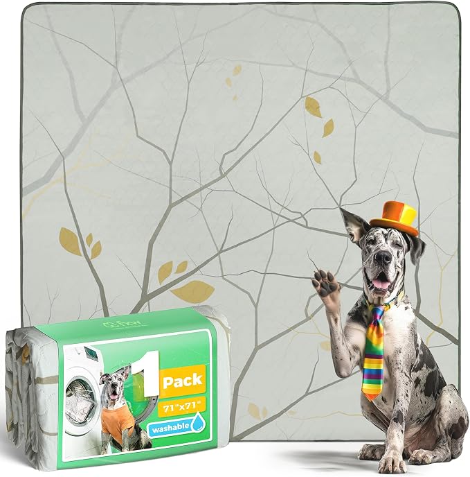 FXW Washable Pee Pads for Dogs, Super Absorbent, 71" Square, 1 Pack | Machine washable, Non-slip backing, Fits 32"H 8-Panel FXW Rollick/Homeplus Playpens