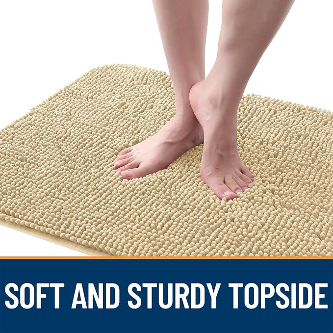 OLANLY Dog Door Mat for Muddy Paws 59x32, Super Absorbent Chenille Mud Mat | Sand, Absorbs Moisture and Dirt, Non-Slip Machine Washable Doormat, Quick-Drying Indoor Entryway Floor Carpet for Dogs