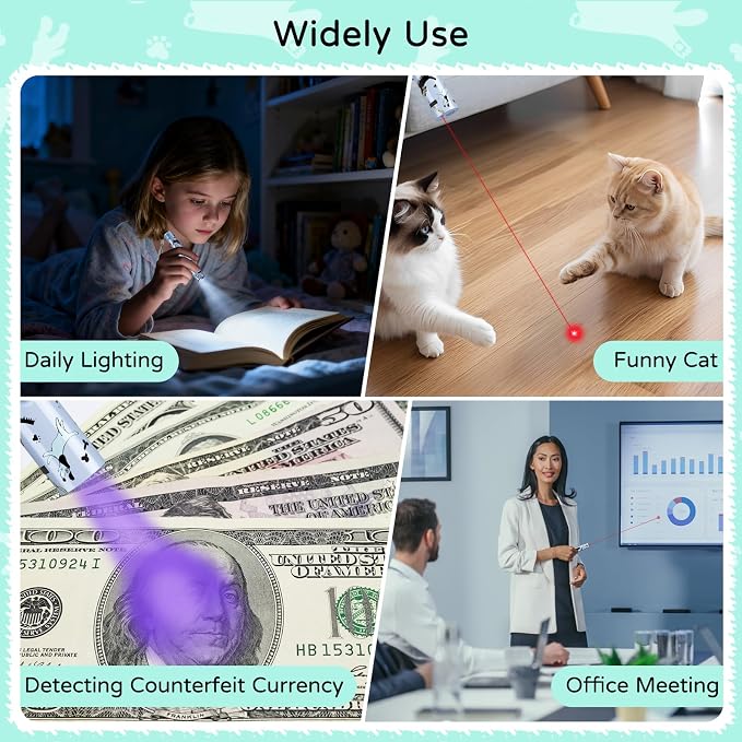 TBTeek Cat Toy, Battery Screen, Cute Fun Creative Body, Rechargeable, 7 Adjustable Patterns, Interactive Kitten Pet Dog Chase Toy for Fun Chase Play Exercise (1pcs)