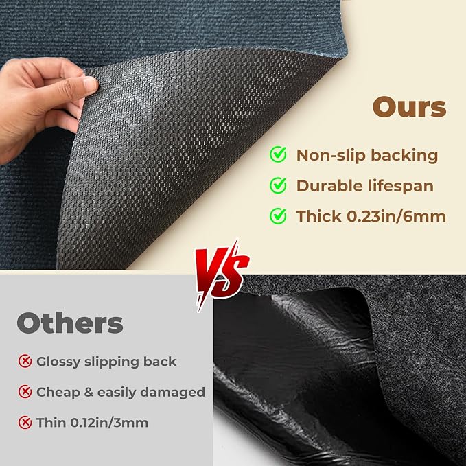 Dog Crate Mat, 46 in X 60 in Dog Playpen Mat Kennel Mat | Waterproof Non-Slip Reusable Washable Floor Protector Extra Large cages Puppy Pee Pad for Under Dogs Crate Ash Gray