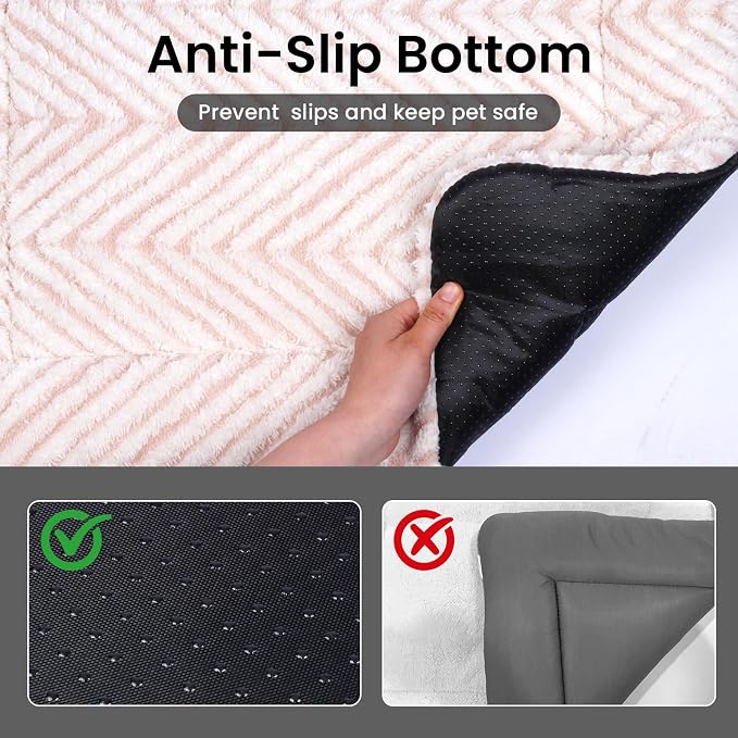 Mora Pets Dog Crate Pad Washable Puppy Dog Bed for Crate Flat Kennel Mat | Soft Dog Cat Bed Mat, Crate Pad for Dog Cages Cozy Sleeping Liner, Dog Pillow Cushion for Small Medium Pets Anti Slip 30 x 19