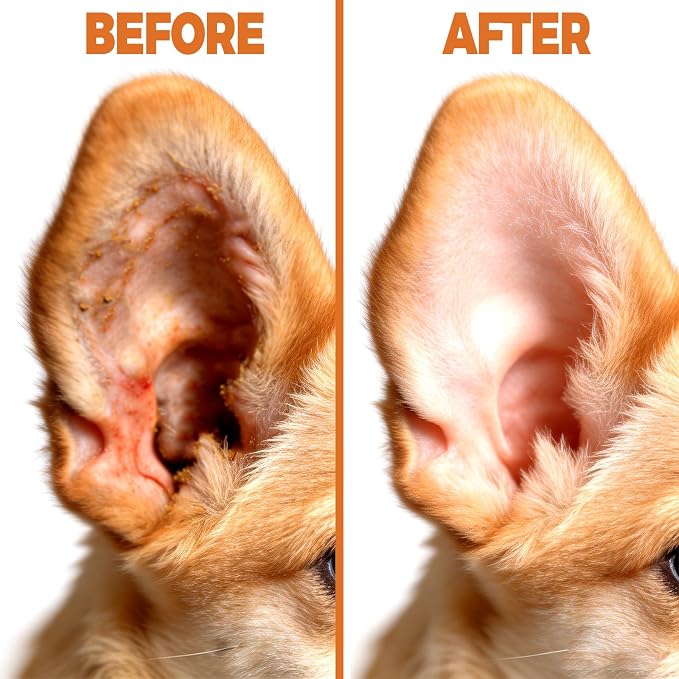 Ear Cleaner – Otic Ear Care Solution for Dogs and Cats, Helps Relieve Itching, Reduce Ear Odor, and Clean Debris – 4 fl oz | Advanced Ear Cleanser Dog Ear Wash Dog Swimmers Ear Drying Solution Pet Gentle