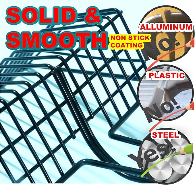 QUALIALL Metal Cat Litter Scoop, Fast Kitty Box Pooper Scooper with Holder, Deep Large Shovel, Upgraded with Flat Head and a Comfy Thumb Hole in Long Handle