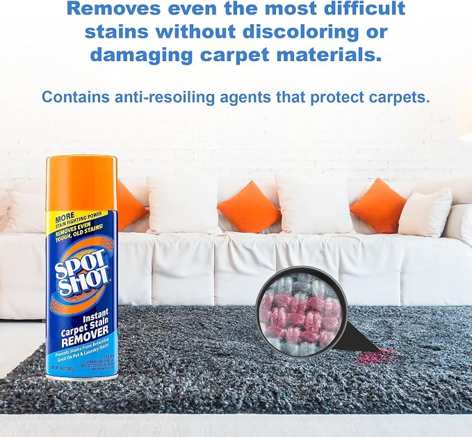 Spot Shot Instant Carpet Stain Remover Aerosol 14 oz can - 2 Pack