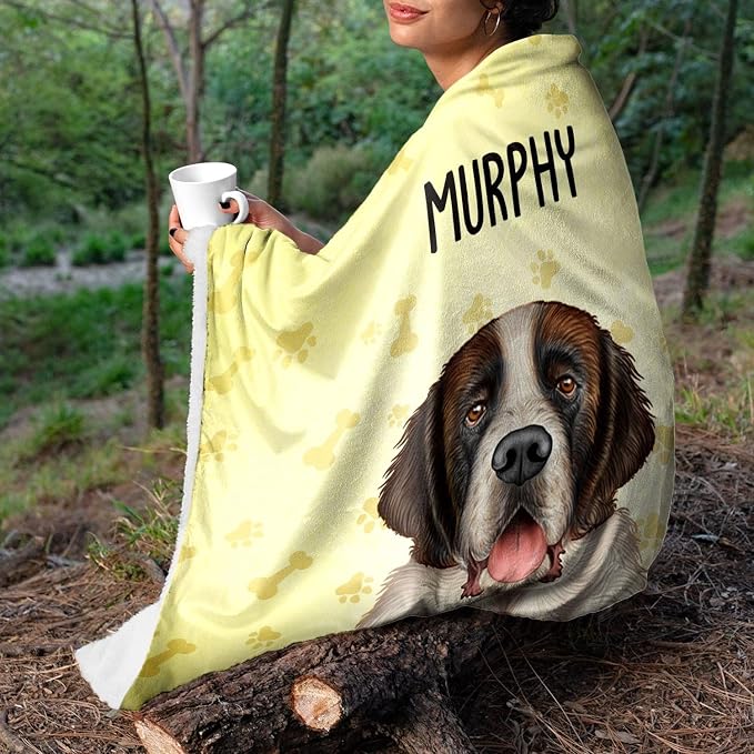 Pamaheart Custom Dog Face Blankets, Personalized Pet Photo Blanket, Fleece Dog Blankets, Customized Photo Throws, Dogs Dad Gifts, Pet Lover Gifts, Memorial Gift /29