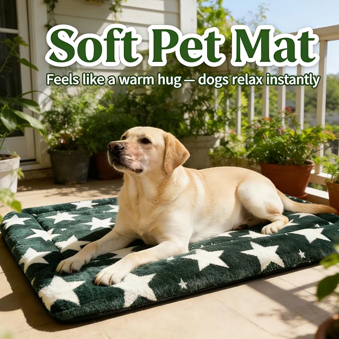 Dog Bed Mat - Reversible Dog Crate Bed Mats, Soft & Breathable Kennel Pad, Durable Crate Bed for Small Medium Large Dogs & Cats