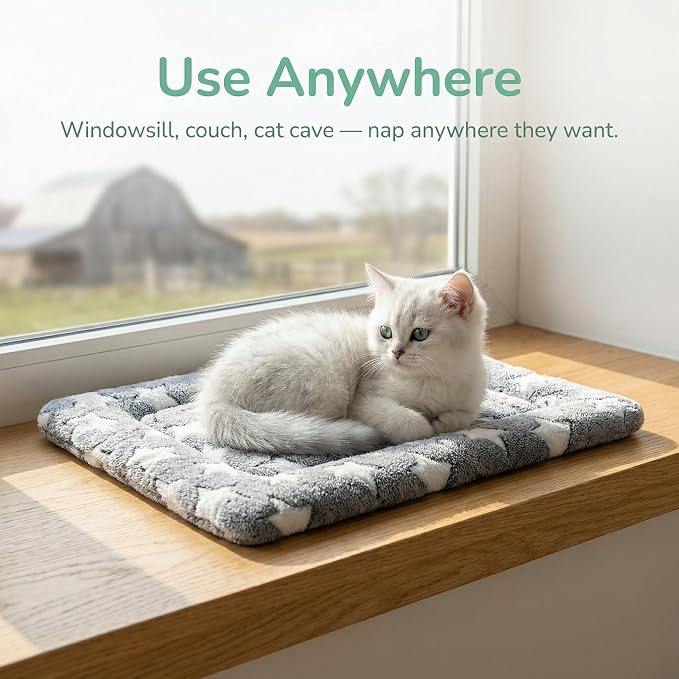 Dog Bed Mat 4 Pcs - Reversible Dog Crate Bed Mats, Soft & Breathable Kennel Pad, Durable Crate Bed for Dogs & Cats