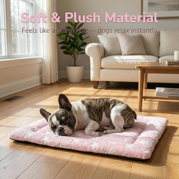 Dog Bed Mat - Soft Crate Pad for Kennel, Durable Pet Bed for Small Dogs & Cats - Comfort Support for Pet Crate, Cage, House