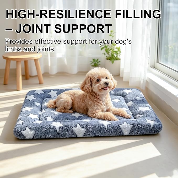 Dog Bed Mat, Reversible Crate Pads for Small/Medium/Large Dogs & Cats Sleeping, Portable & Soft, Dog Beds Crate Pad (Mix, S(24"*18"*1.5")) (Mixed Colors - A-4PCS, S(24"*18"*1.5"))