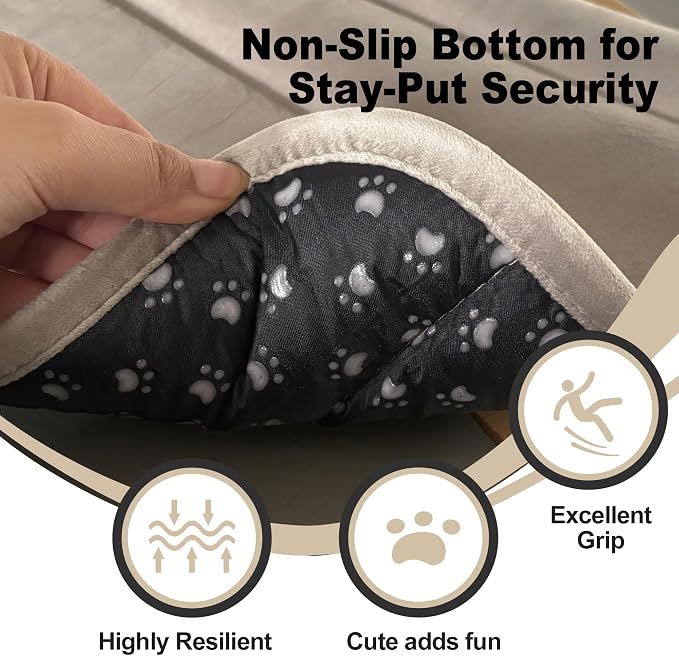 pobopobo Dog Crate Pad, Ultra Soft & Anti-Slip Kennel Mat, Secure Fit for Metal Crates & Dog Cages, Washable Cozy Bed for Small Medium Large Dogs (Light Brown, XS(18"*12"*1.5"))
