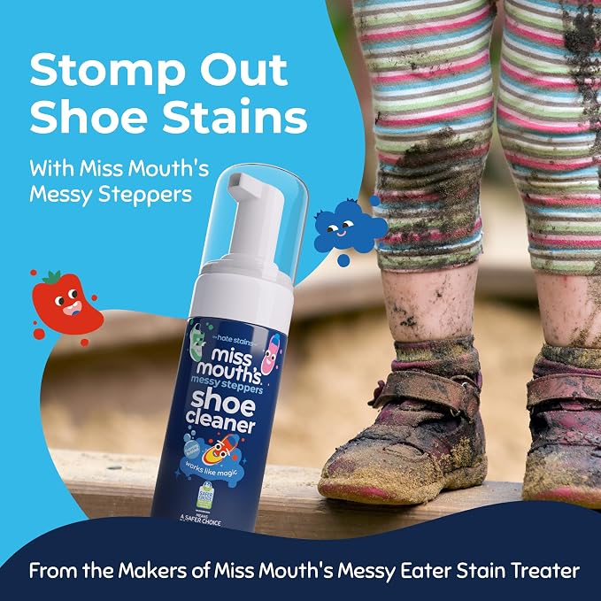 Miss Mouth's Stain Treater & Messy Steppers Shoe Cleaner Stain Remover Duo | Stain Remover for Clothes, Carpet, Upholstery and Shoe Cleaner for Sneakers, Leather, Cloth, Mesh
