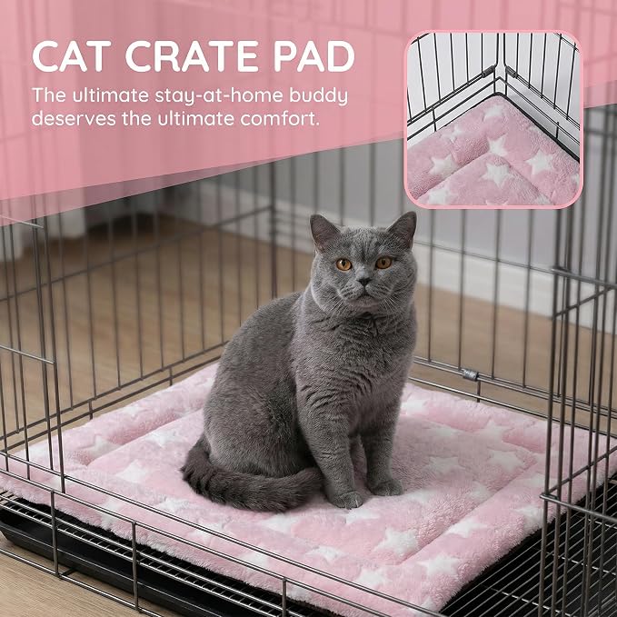 Cat & Dog Bed Mat - Reversible Dog Crate Bed Mats, Soft & Breathable Kennel Pad, Durable Crate Bed for Extra Small Dogs & Cats