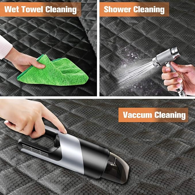 PETICON Waterproof Scratchproof Pet Bench Seat Covers for Cars, SUVs, Nonslip Durable Back Seat Cover for Dogs, 600D Oxford Fabric, Machine Washable