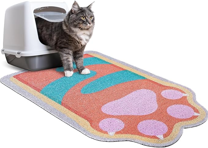 Unicorn Catcher Large Cat Litter Mat, 33.5"x22.4" Litter Trapping Mat | Kitty Litter Mat With Soft PVC Loop Mesh And Non-Slip Backing For Easy-Clean Floor Protection And Home Decor