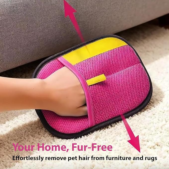 Pet Grooming Glove Set for Dogs & Cats – Premium Pet Hair Removal Glove with Free Nail Clippers & Nail File
