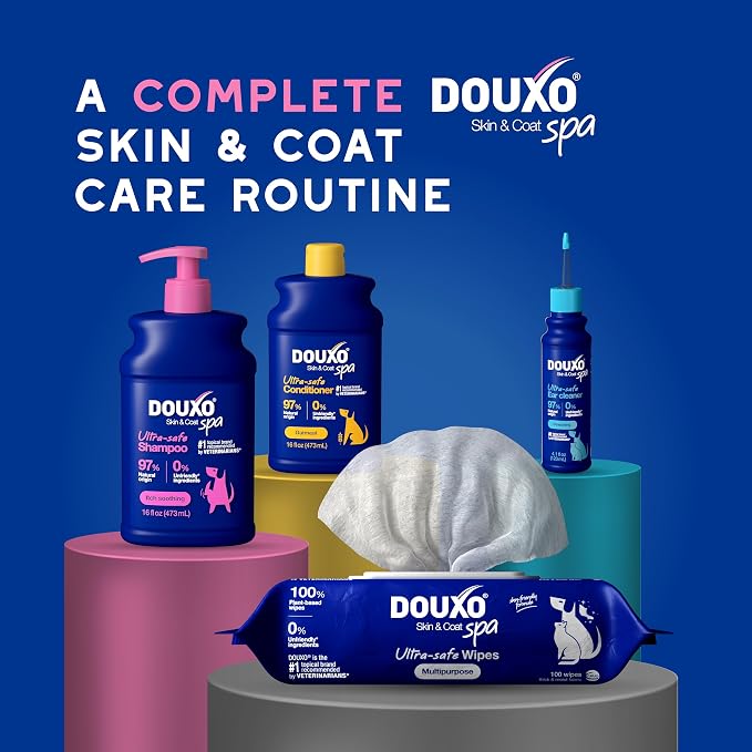 DOUXO SPA Soothing Dog Shampoo for Sensitive Skin, 16 fl oz | Skin-Friendly Formula Cleans and Soothes, Leaves The Coat Soft and Radiant