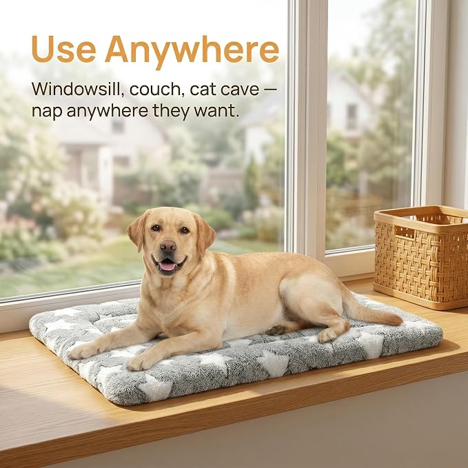 Dog Bed Mat - Reversible Dog Crate Bed Mats, Soft & Breathable Kennel Pad, Durable Crate Bed for Small Medium Large Dogs & Cats