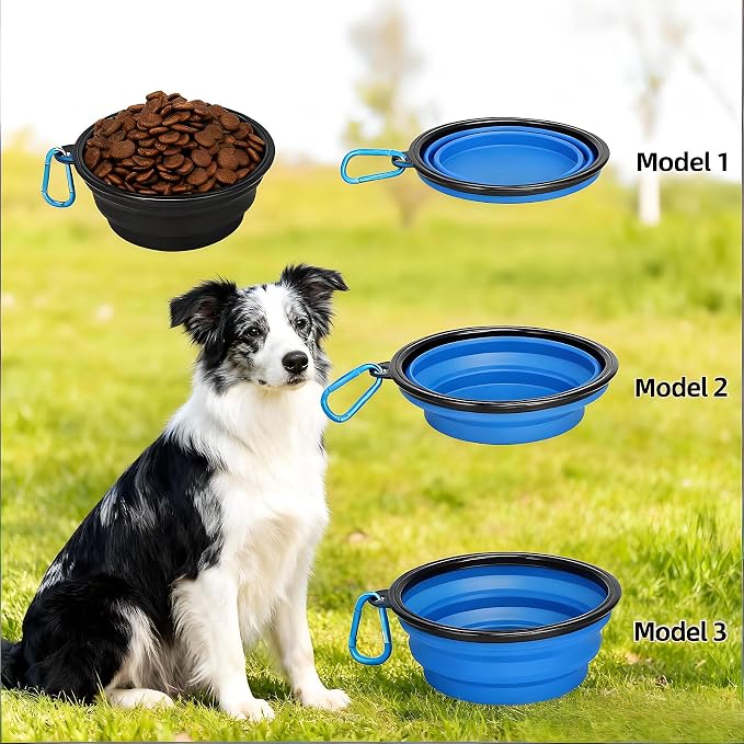 Dog Treat Pouch and Collapsible Bowl Set for Training & Walking - Weatherproof Nylon Treat Bag with Multitasking Storage Pockets, Adjustable Belt & Shoulder Strap Suit for Pet Walking Hiking