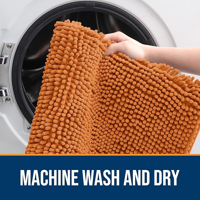 OLANLY Dog Door Mat for Muddy Paws 59x32, Super Absorbent Chenille Mud Mat | Clay, Absorbs Moisture and Dirt, Non-Slip Machine Washable Doormat, Quick-Drying Indoor Entryway Floor Carpet for Dogs