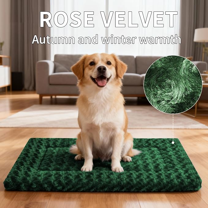 Dog Bed Mat - Comfortable Kennel Pad, Multi-Purpose Crate Bed for Dogs & Cats, Soft Support
