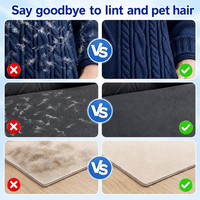 Electrostatic Pet Hair Removal Glove for Cats & Dogs, Reusable Electrostatic Hair Remover, Washable Grooming Glove for Removing Pet Hair from Clothes, Furniture, Carpets & Car Interiors