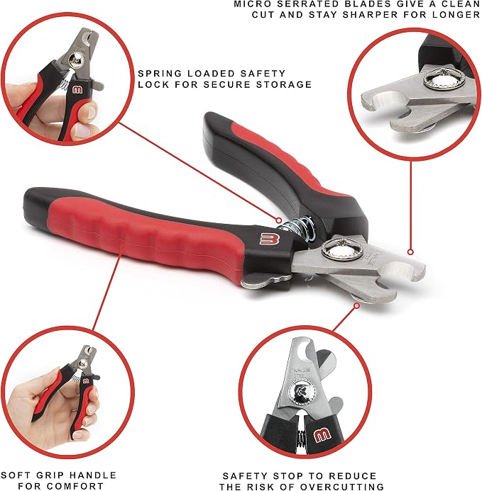 Mikki Dog, Cat Claw and Nail Clipper, Trim, Scissor for Grooming - for Small Pet Breeds - Small