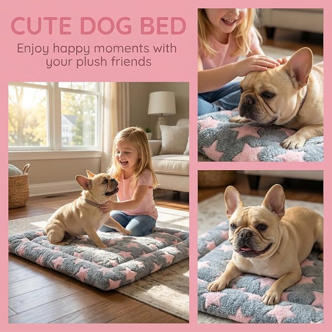 Dog Bed Mat - Reversible Dog Crate Bed Mats, Soft & Breathable Kennel Pad, Durable Crate Bed for Small Medium Large Dogs & Cats