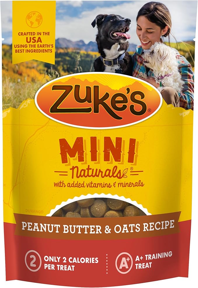 Zuke’s Mini Naturals Dog Training Treats for Dogs, Pet Treats Made with Real Peanut Butter- 16 oz. Bag