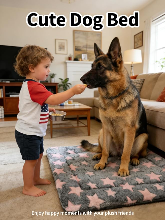 Dog Bed Mat - Reversible Dog Crate Bed Mats, Soft & Breathable Kennel Pad, Durable Crate Bed for Small Medium Large Dogs & Cats