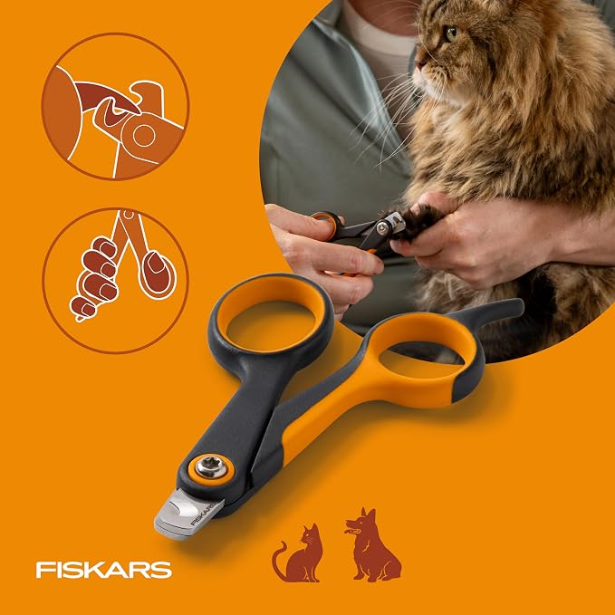 Fiskars Pet Small Nail Clippers, Cat and Dog Trimmers for Grooming, 4.25" (Pack of 6)
