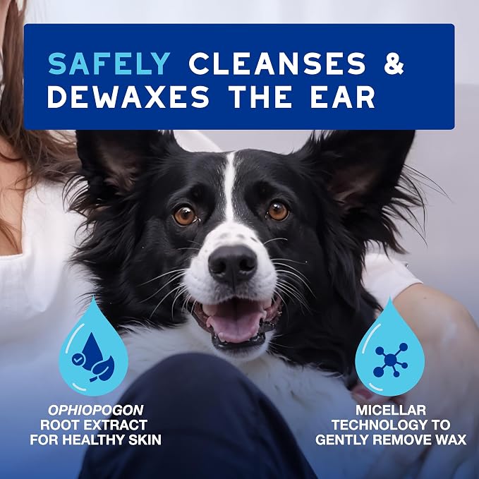 DOUXO SPA Dog & Cat Ear Cleaner, 4.1 fl oz | Safely Cleans and Dewaxes the Ear, Skin-Friendly Formula